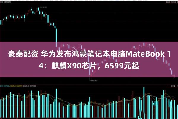 豪泰配资 华为发布鸿蒙笔记本电脑MateBook 14：麒麟X90芯片，6599元起